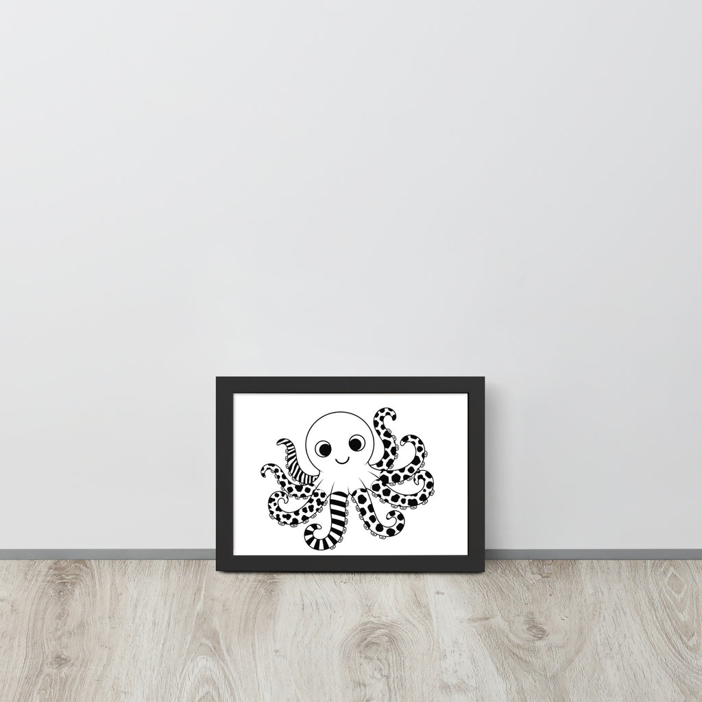 Octopus Nursery Print | High Contrast Baby Sensory Art (Digital Download)