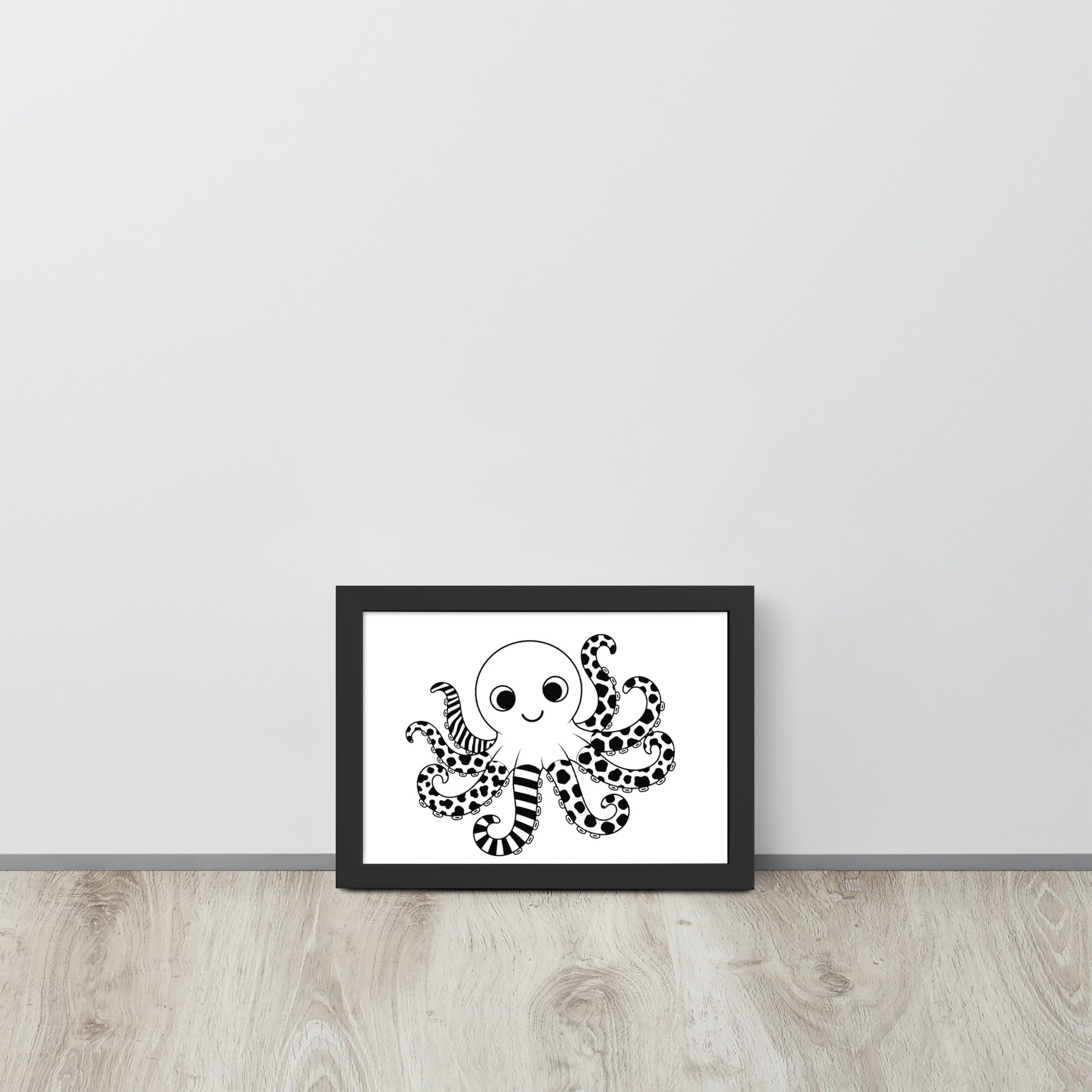 Octopus Nursery Print | High Contrast Baby Sensory Art (Digital Download)