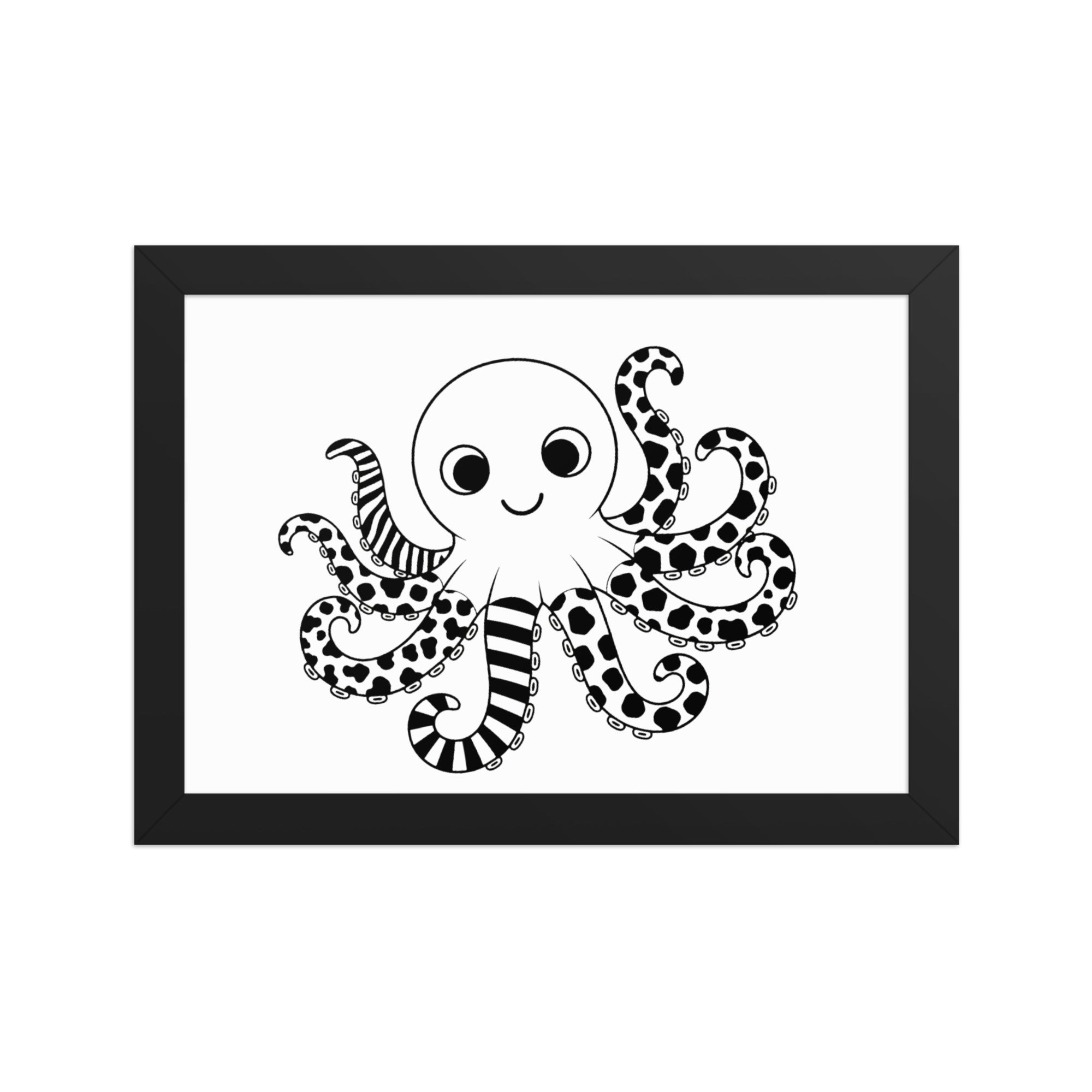 Octopus Nursery Print | High Contrast Baby Sensory Art (Digital Download)