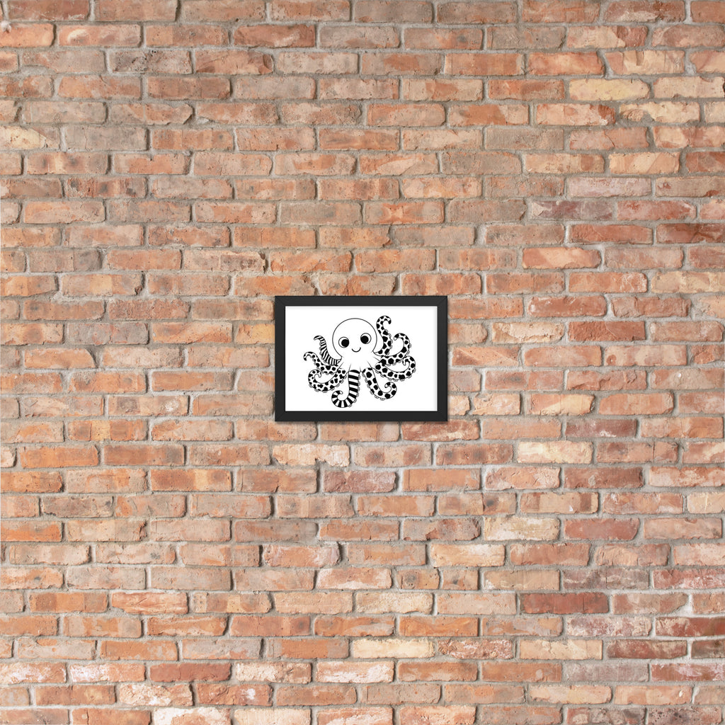 Octopus Nursery Print | High Contrast Baby Sensory Art (Digital Download)