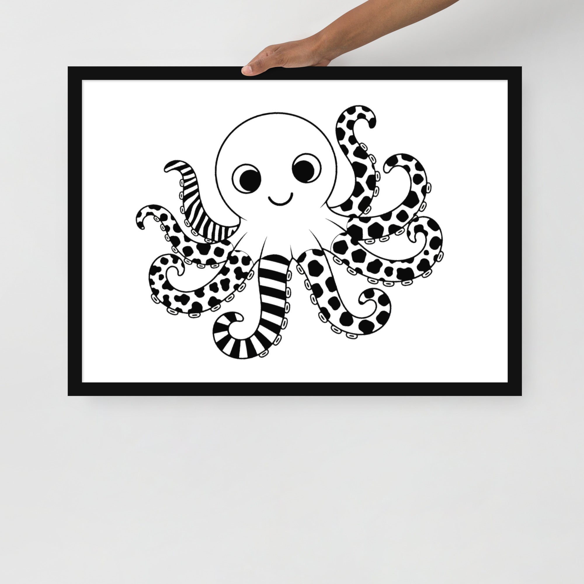 Octopus Nursery Print | High Contrast Baby Sensory Art (Digital Download)