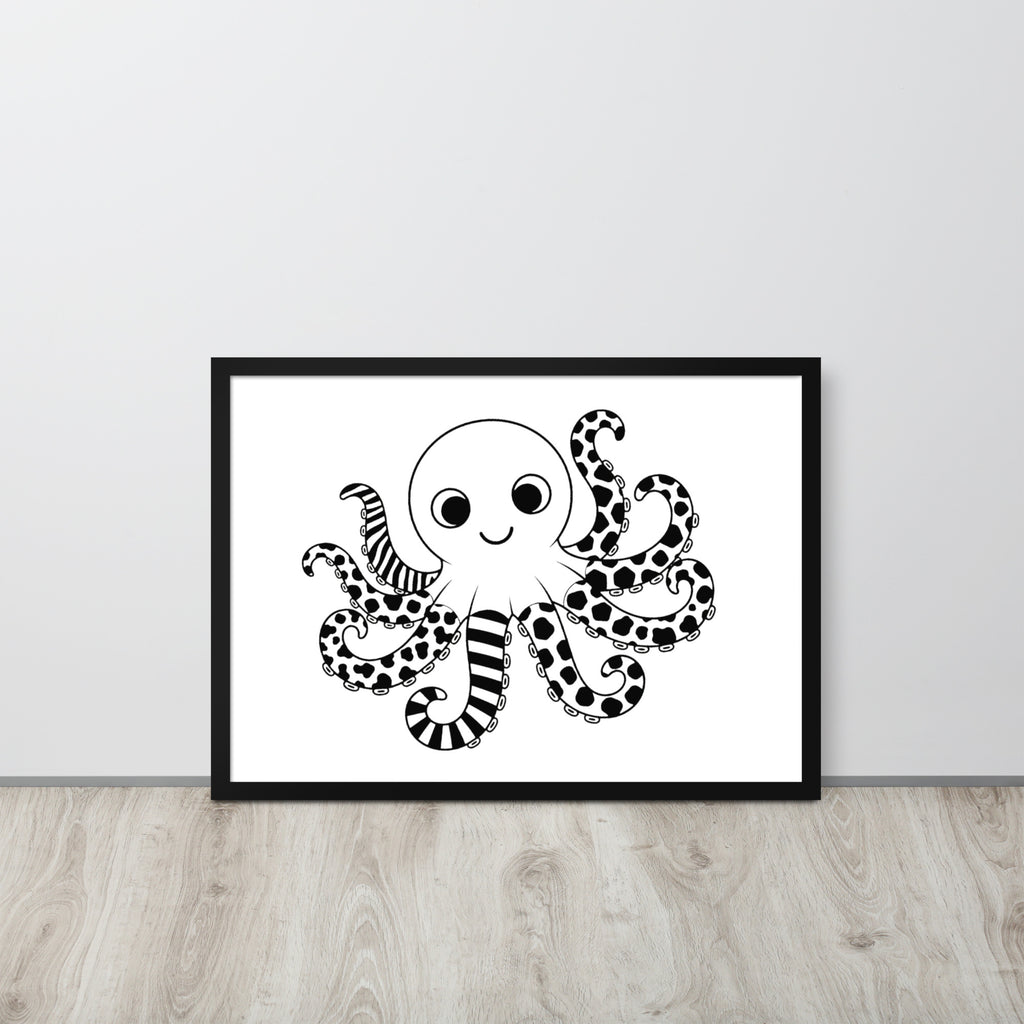 Octopus Nursery Print | High Contrast Baby Sensory Art (Digital Download)