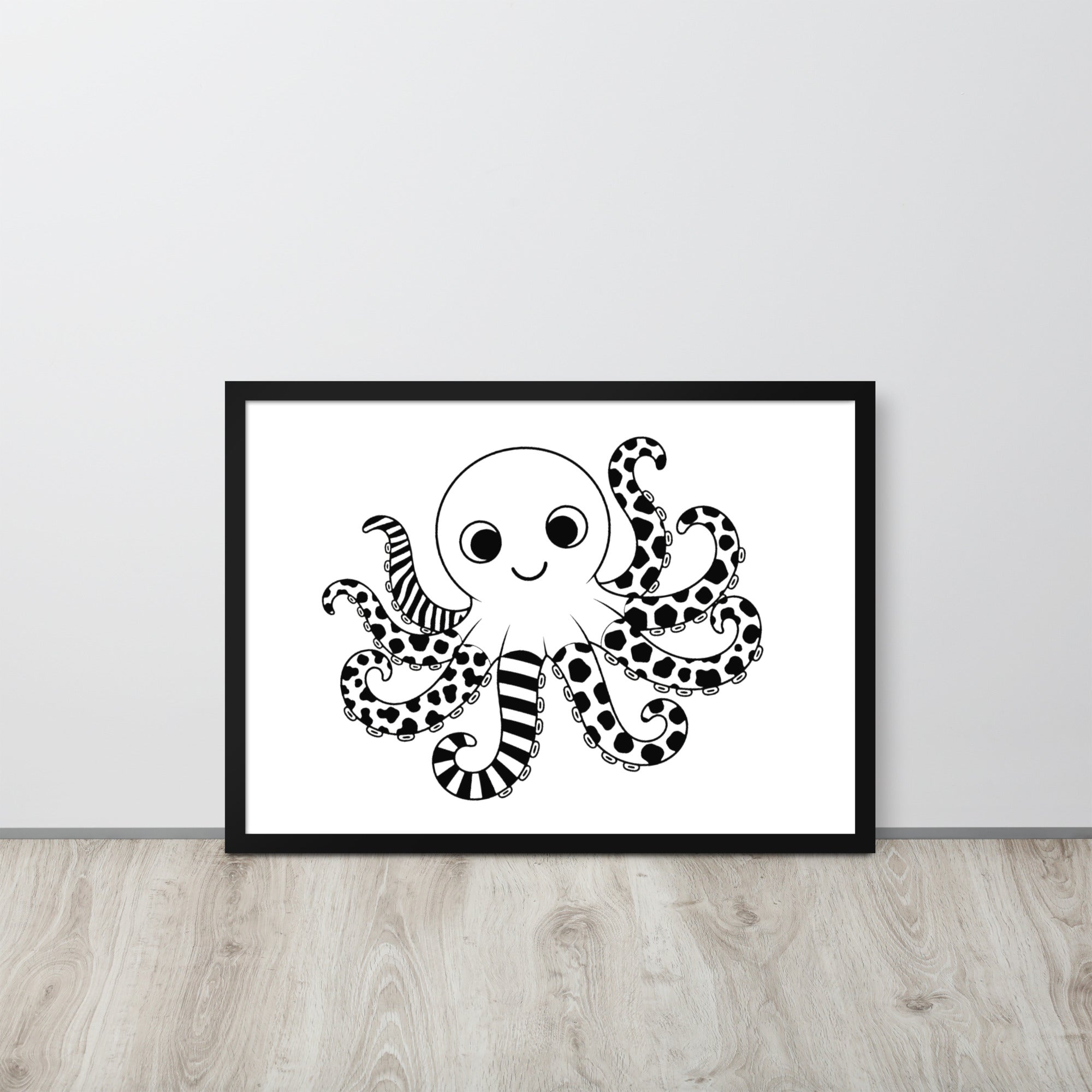 Octopus Nursery Print | High Contrast Baby Sensory Art (Digital Download)