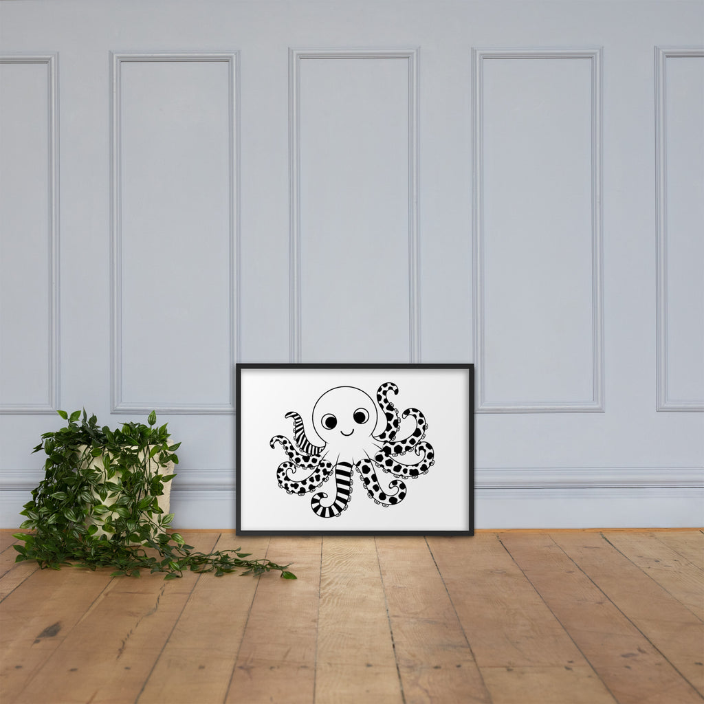 Octopus Nursery Print | High Contrast Baby Sensory Art (Digital Download)