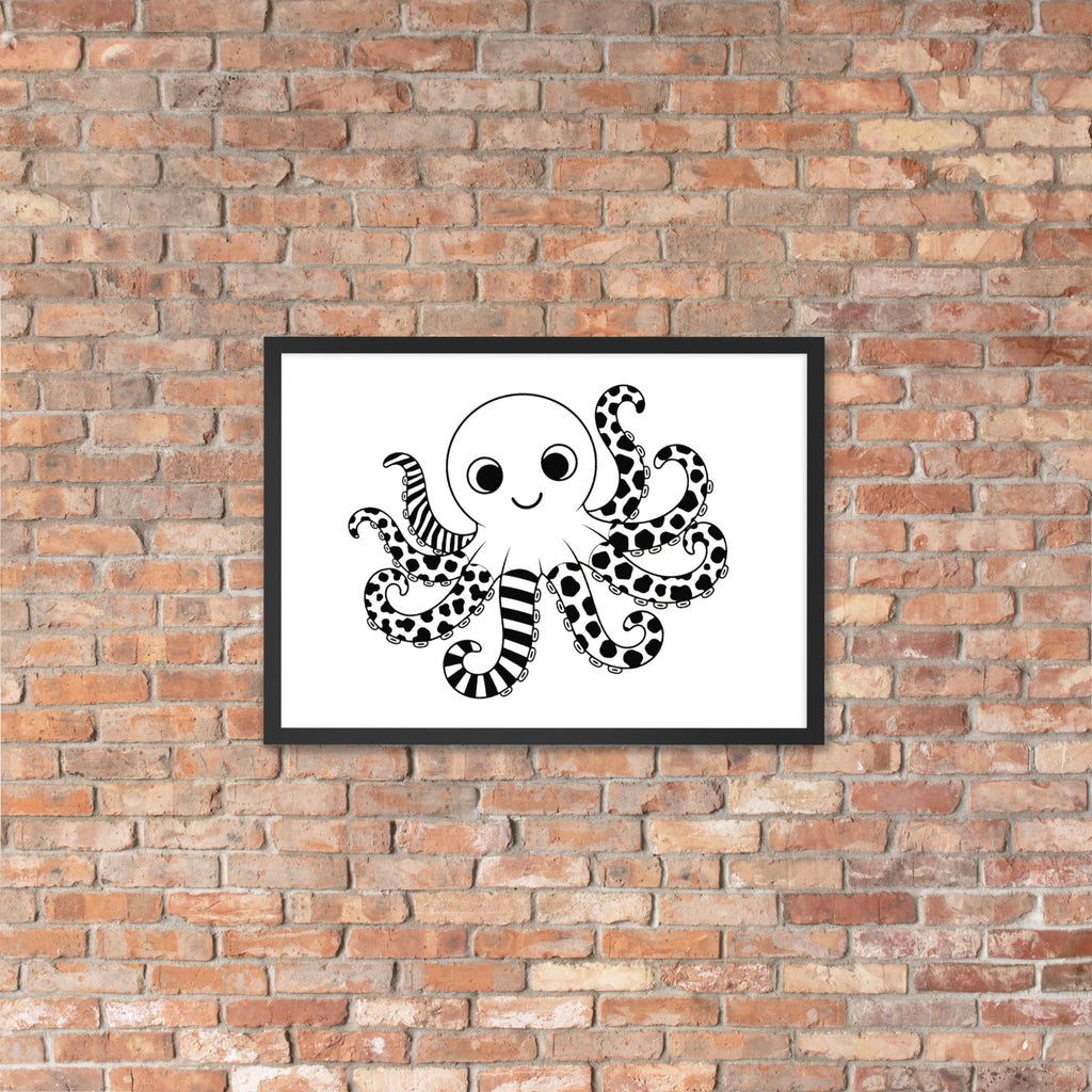 Octopus Nursery Print | High Contrast Baby Sensory Art (Digital Download)