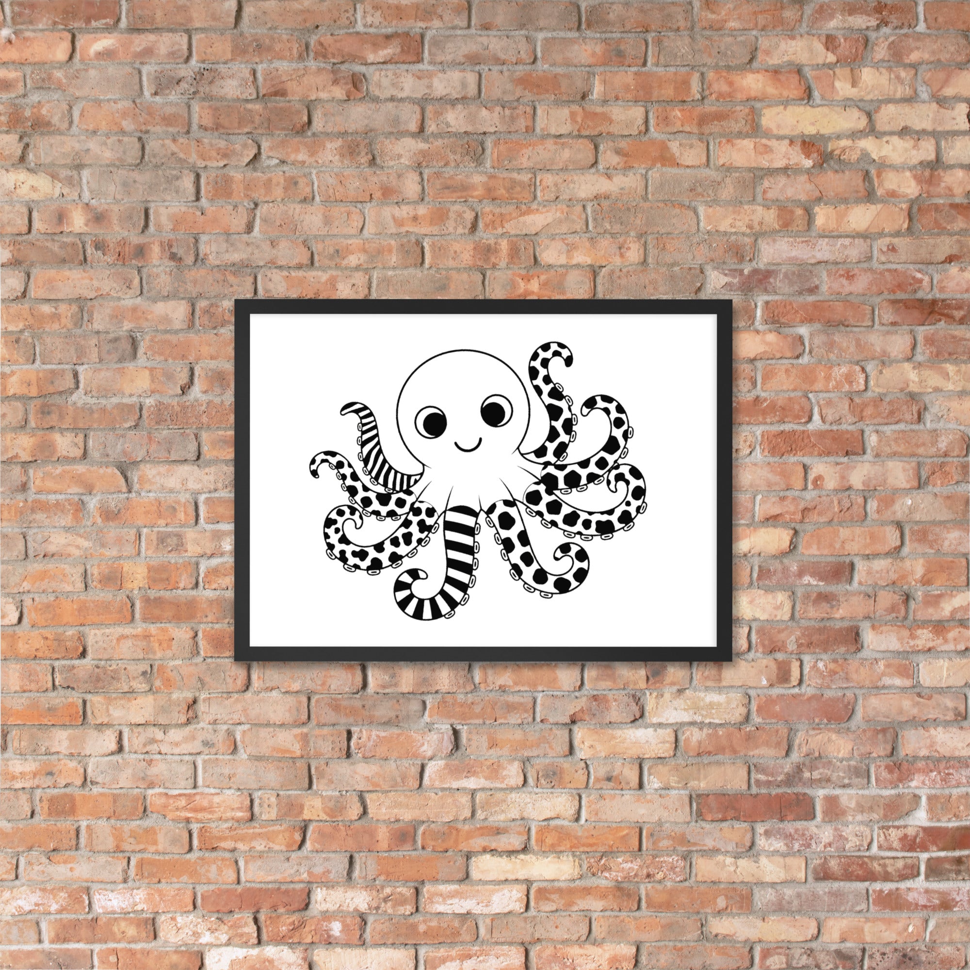 Octopus Nursery Print | High Contrast Baby Sensory Art (Digital Download)