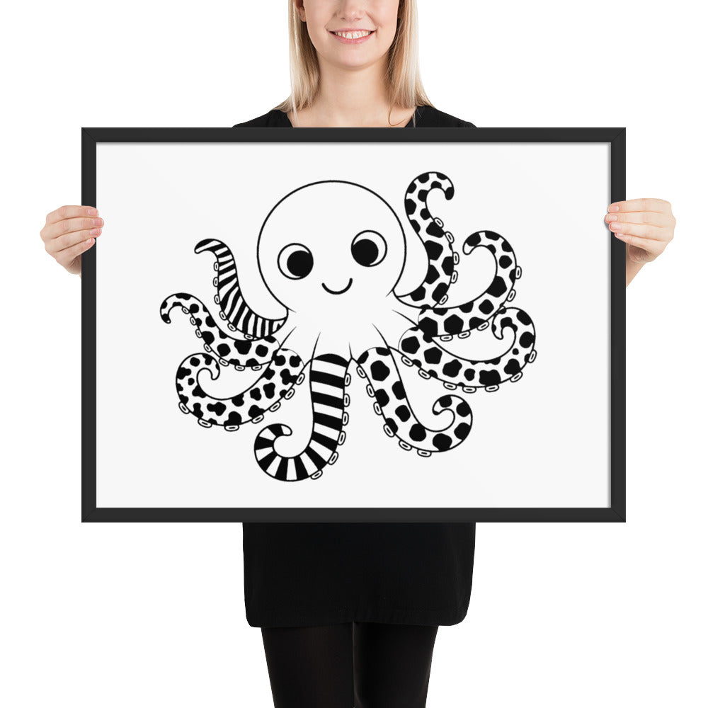 Octopus Nursery Print | High Contrast Baby Sensory Art (Digital Download)