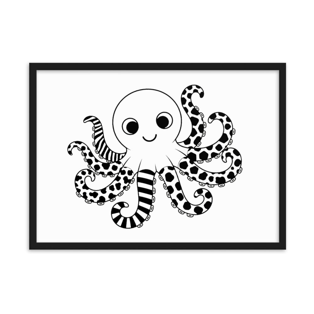 Octopus Nursery Print | High Contrast Baby Sensory Art (Digital Download)