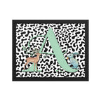 Initial 'A' Animal Print | High Contrast Nursery Decor (Digital Download)