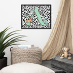 Initial 'A' Animal Print | High Contrast Nursery Decor (Digital Download)
