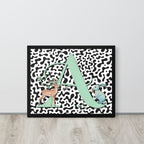 Initial 'A' Animal Print | High Contrast Nursery Decor (Digital Download)