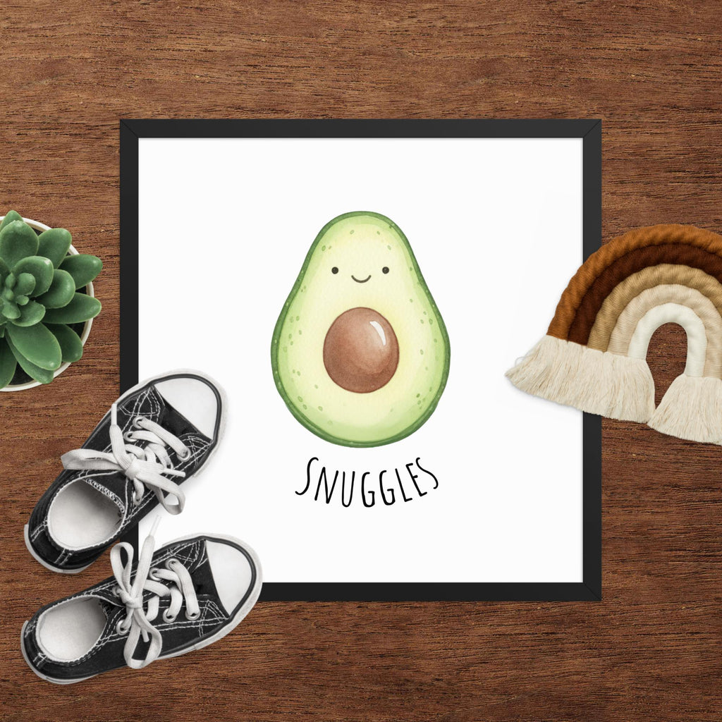 Avocado Nursery Print – 'Snuggle' Kids room wall art (Digital Download)