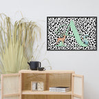 Initial 'A' Animal Print | High Contrast Nursery Decor (Digital Download)