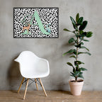 Initial 'A' Animal Print | High Contrast Nursery Decor (Digital Download)