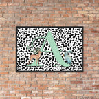Initial 'A' Animal Print | High Contrast Nursery Decor (Digital Download)