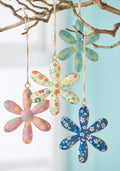 Ditsy Floral Daisy Metal Hanging Decoration