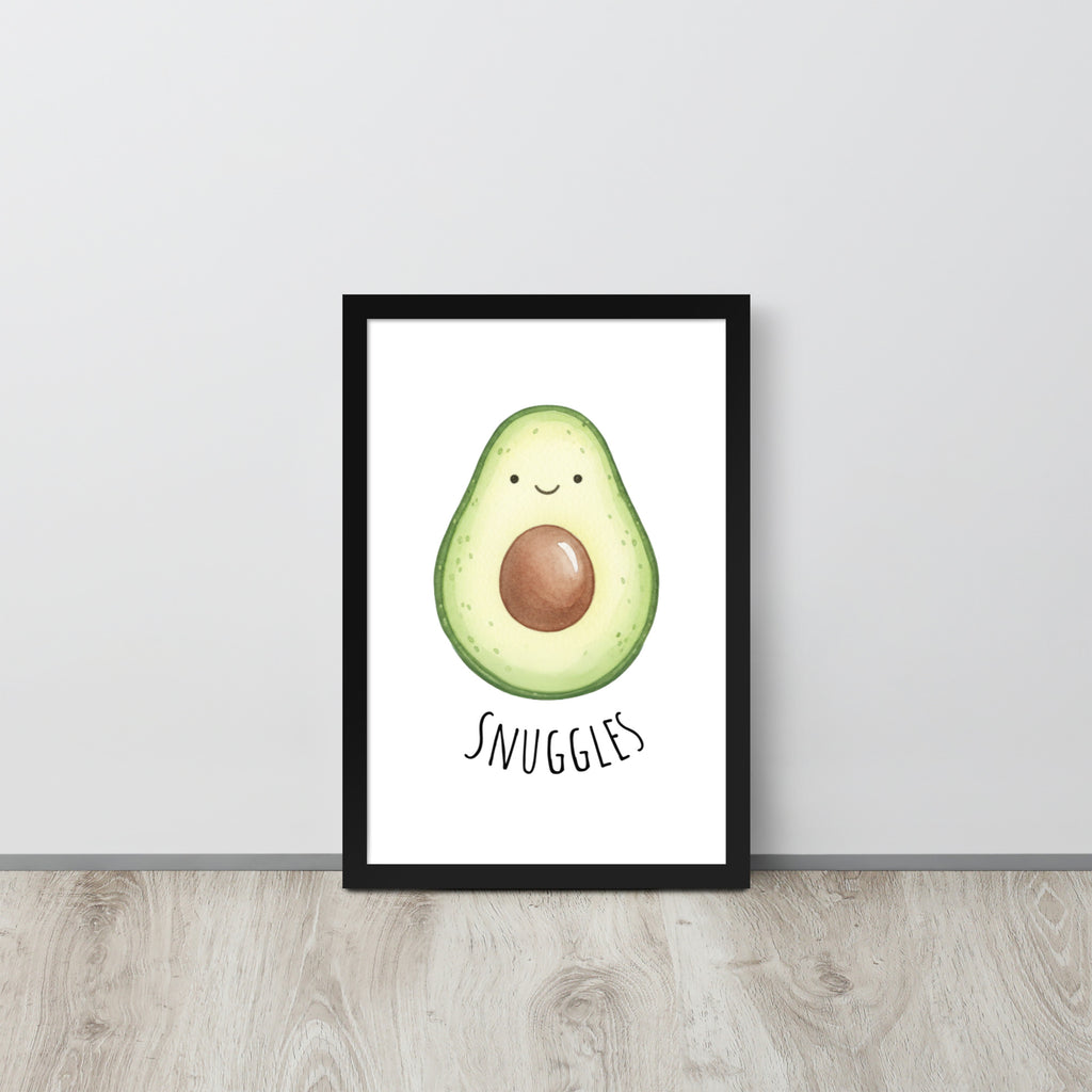 Avocado Nursery Print – 'Snuggle' Kids room wall art (Digital Download)