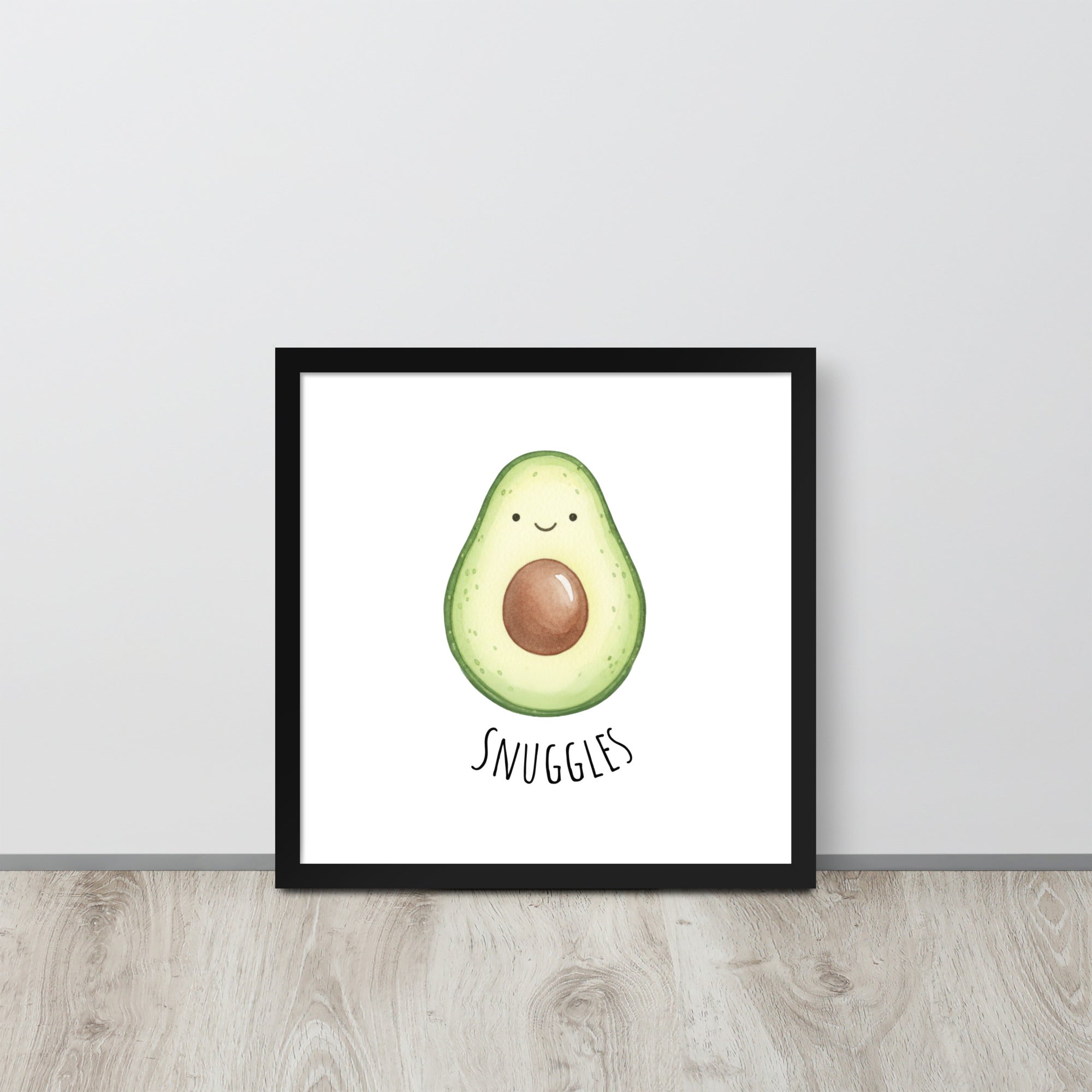 Avocado Nursery Print – 'Snuggle' Kids room wall art (Digital Download)