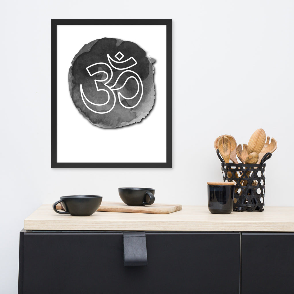 Aum (Om) Symbol Wall Art Print | Minimalist Meditation, pooja room, home Decor (Digital Download)