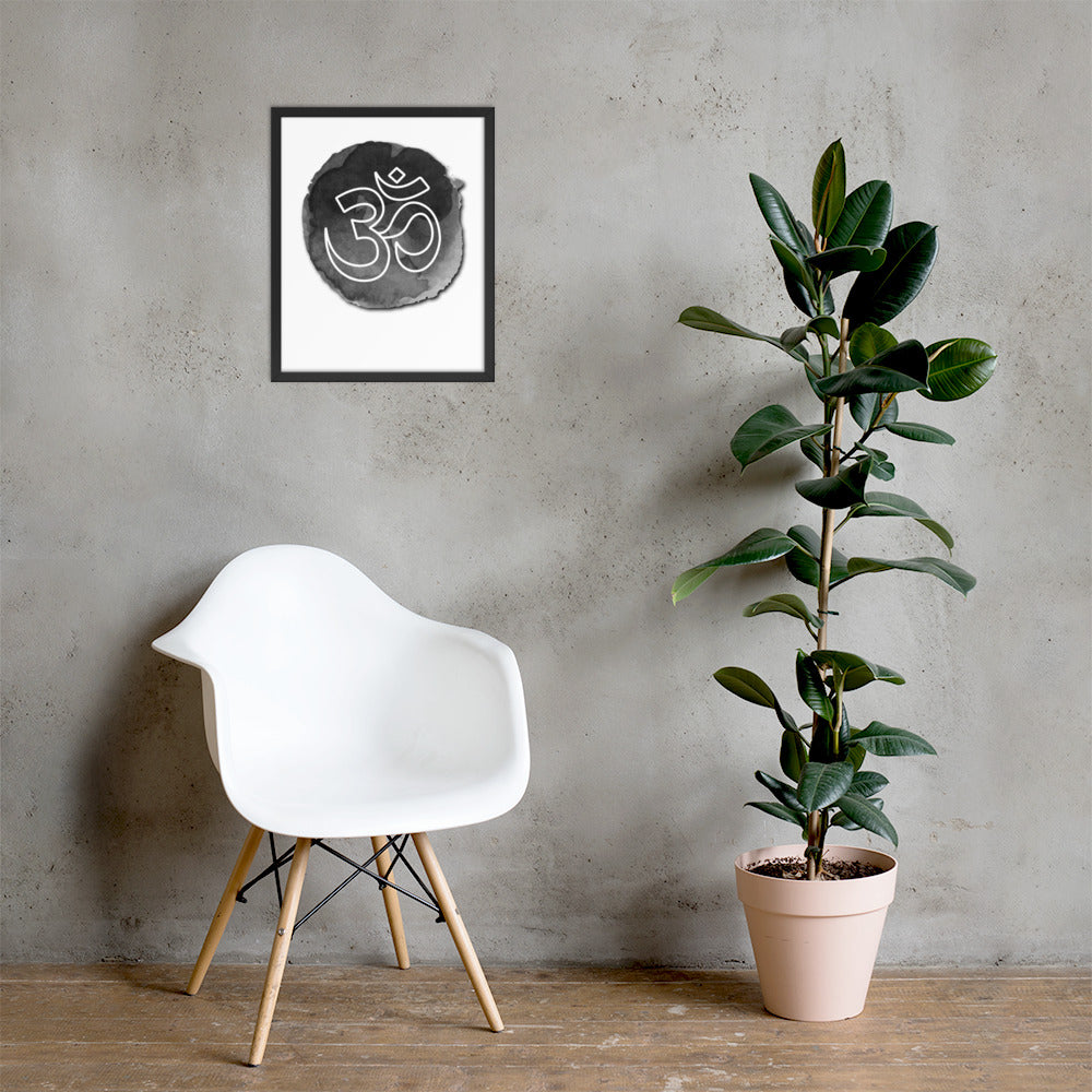 Aum (Om) Symbol Wall Art Print | Minimalist Meditation, pooja room, home Decor (Digital Download)