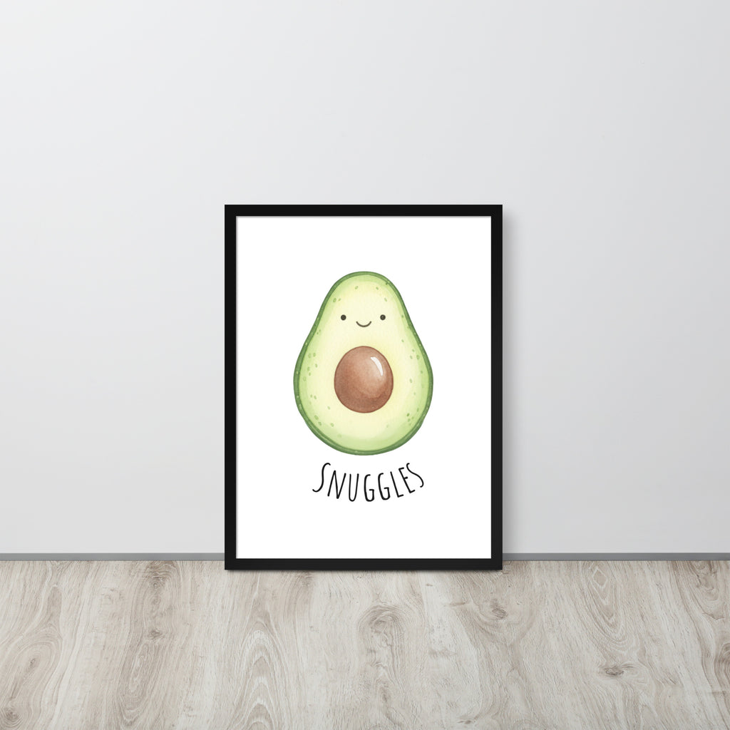 Avocado Nursery Print – 'Snuggle' Kids room wall art (Digital Download)