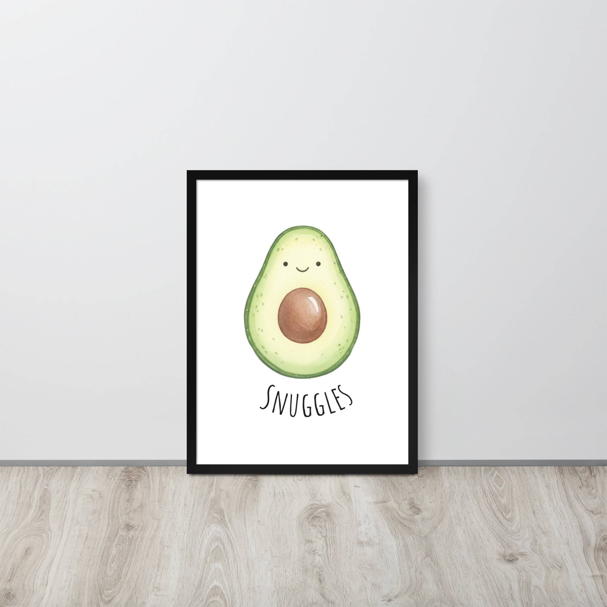 Avocado Nursery Print – 'Snuggle' Kids room wall art (Digital Download)