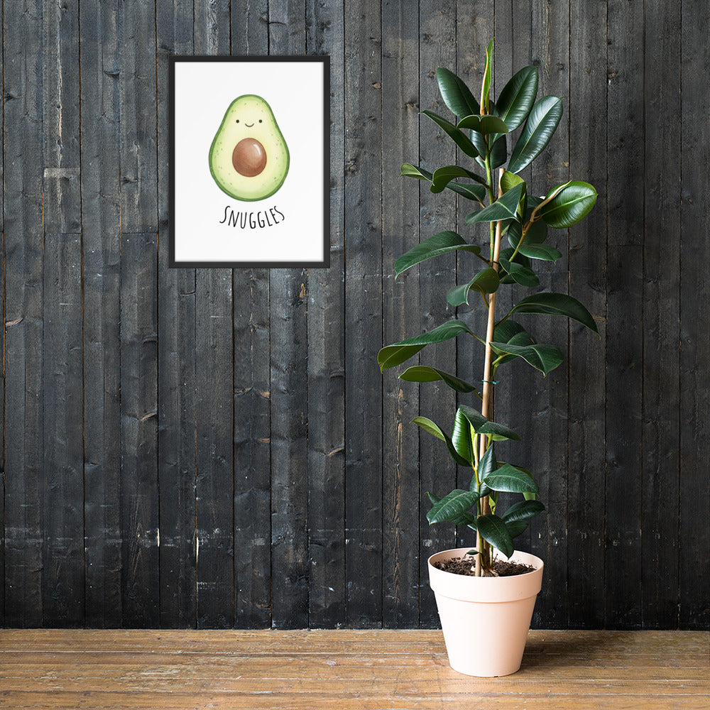 Avocado Nursery Print – 'Snuggle' Kids room wall art (Digital Download)