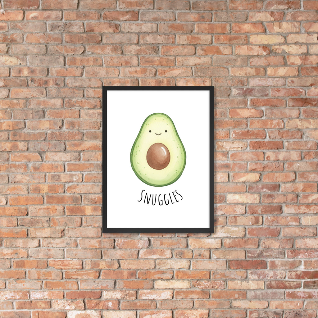 Avocado Nursery Print – 'Snuggle' Kids room wall art (Digital Download)