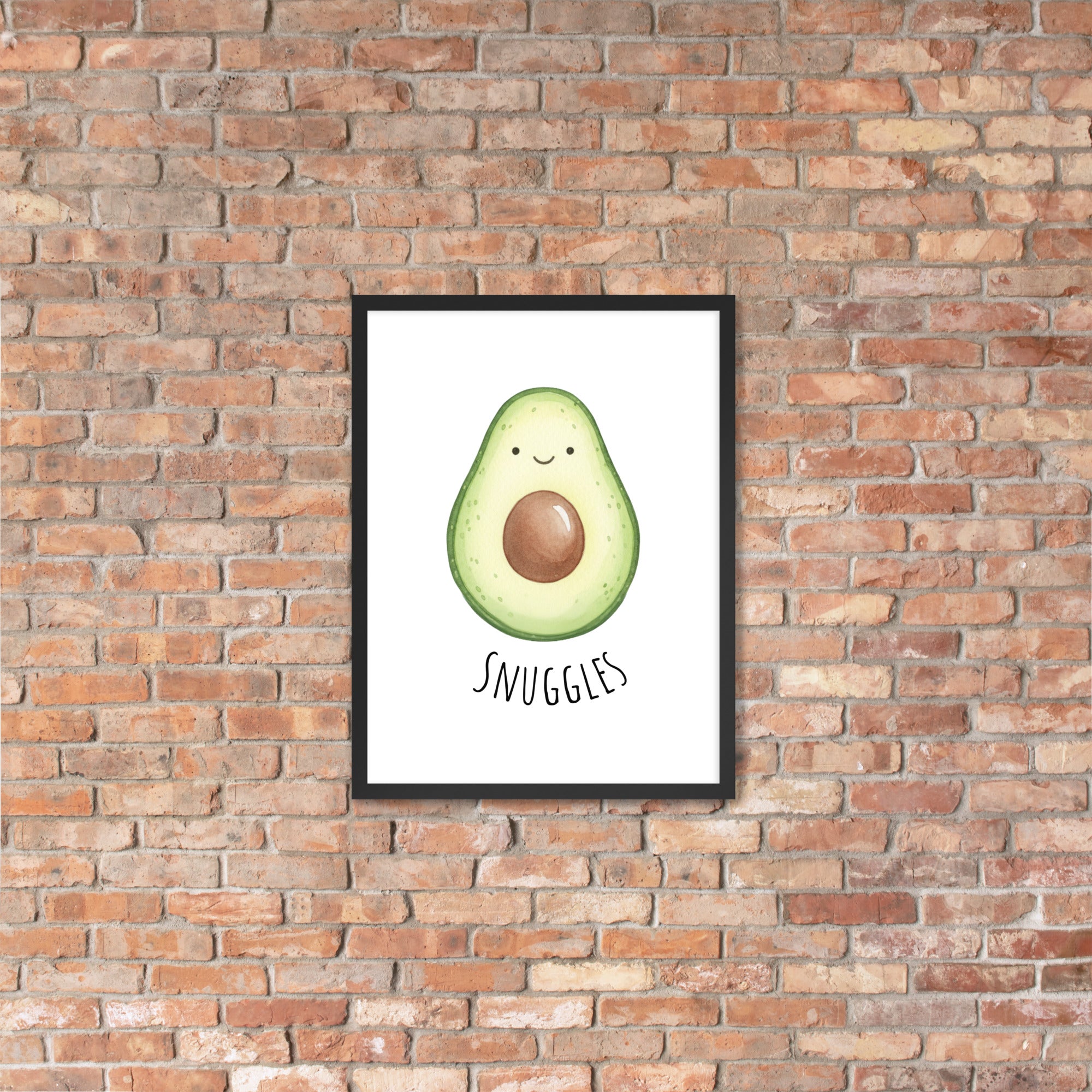 Avocado Nursery Print – 'Snuggle' Kids room wall art (Digital Download)