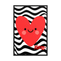 Red Smiley Heart Print | High contrast Kids Nursery Decor (Digital Download)