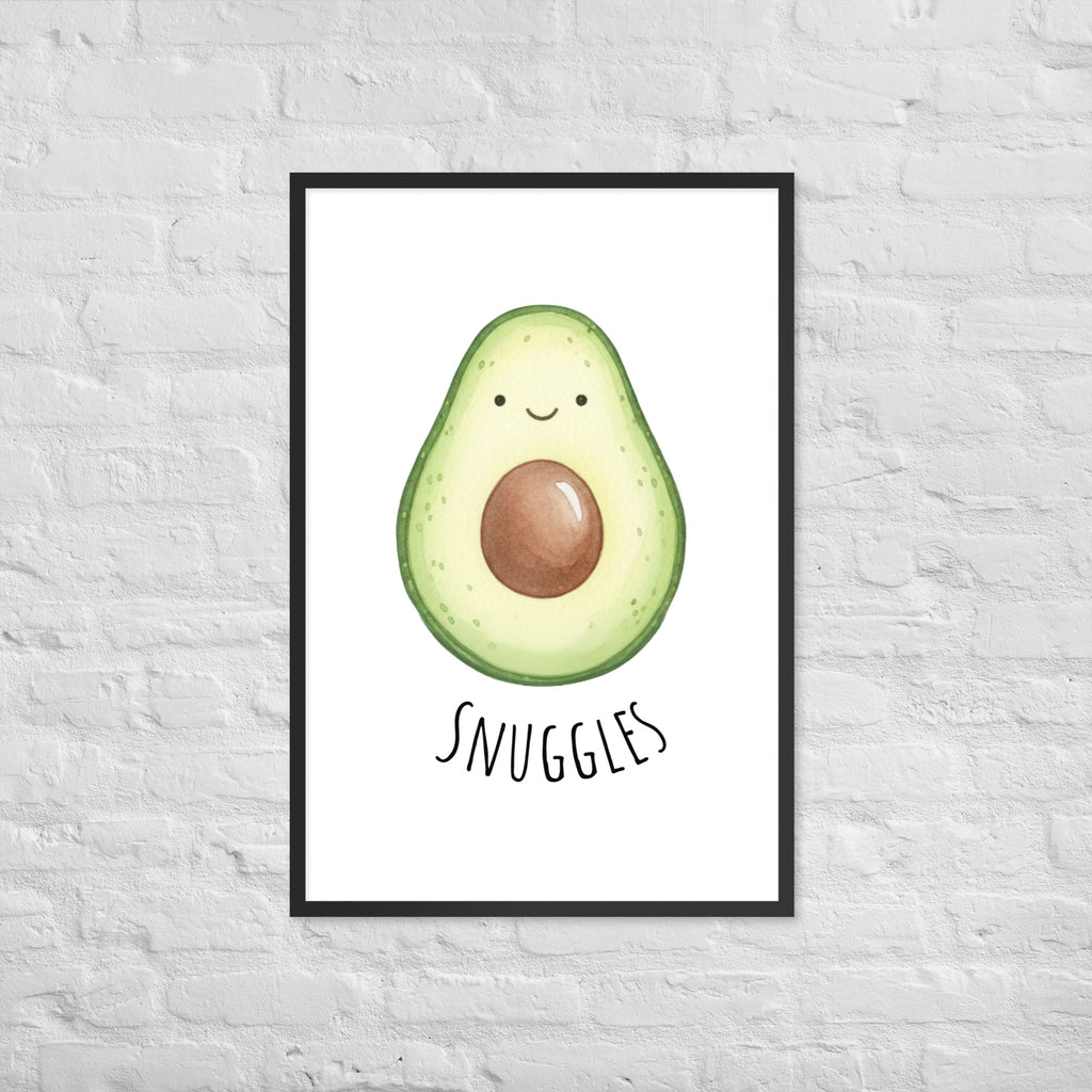 Avocado Nursery Print – 'Snuggle' Kids room wall art (Digital Download)