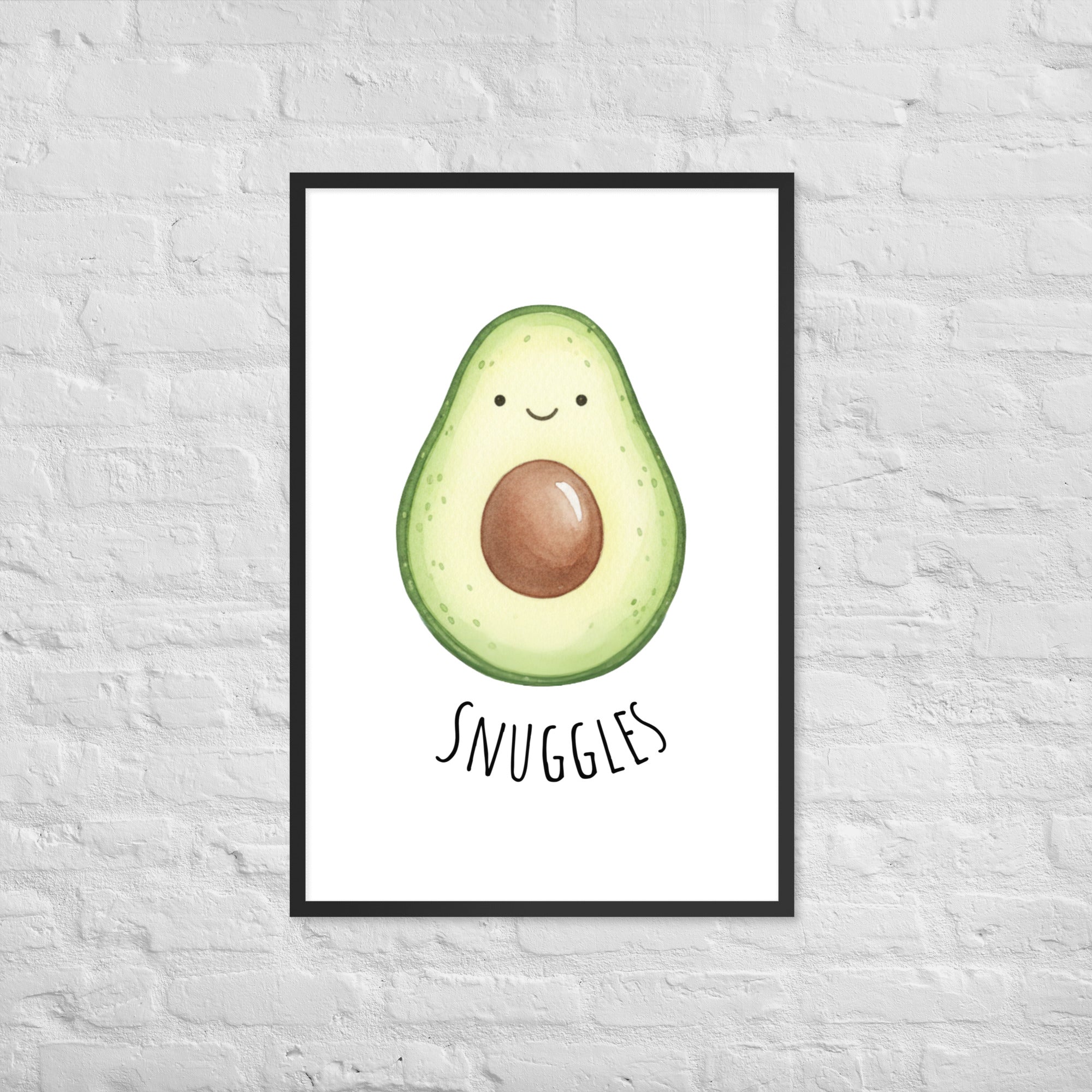 Avocado Nursery Print – 'Snuggle' Kids room wall art (Digital Download)