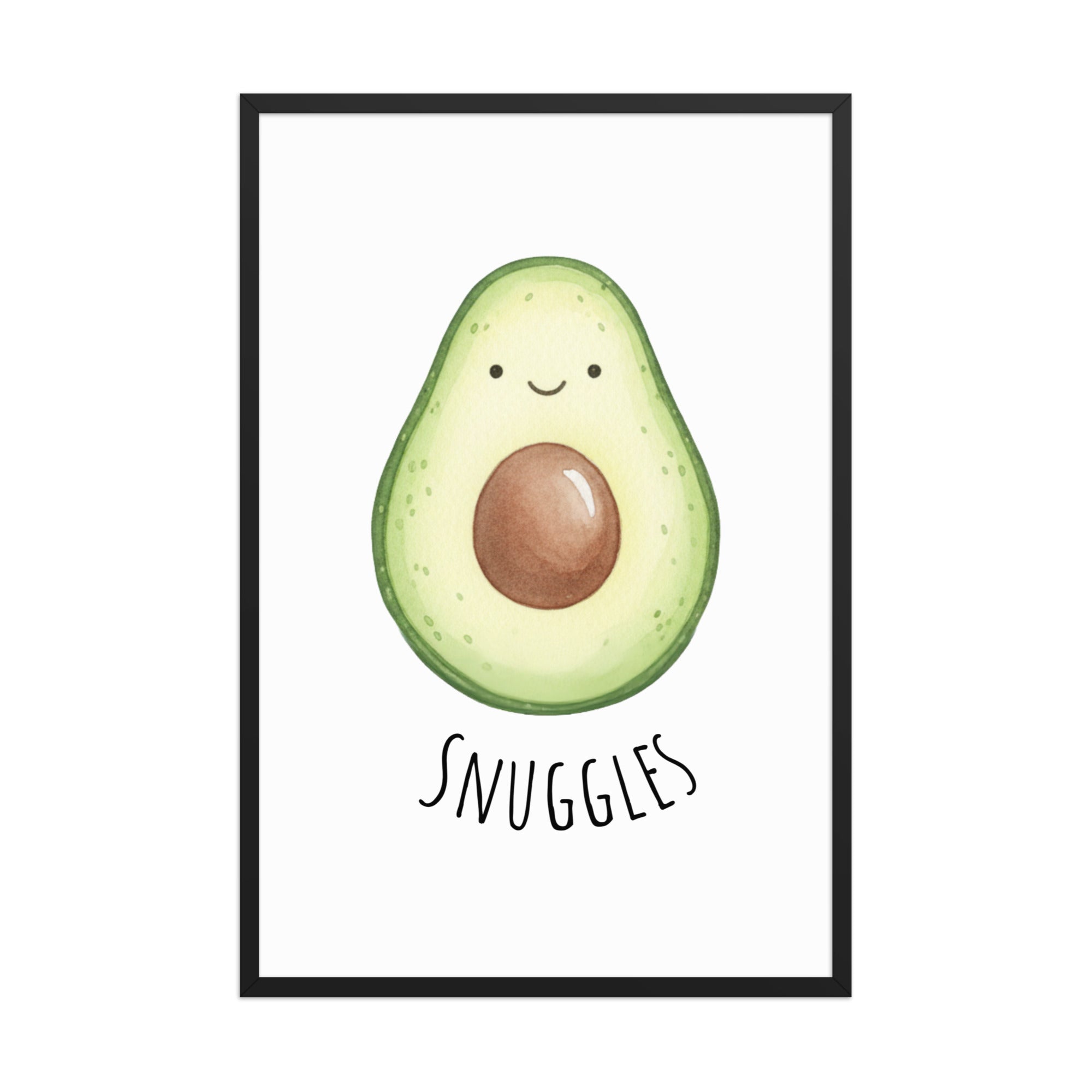 Avocado Nursery Print – 'Snuggle' Kids room wall art (Digital Download)