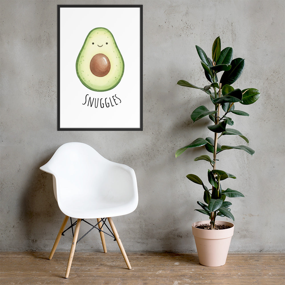 Avocado Nursery Print – 'Snuggle' Kids room wall art (Digital Download)