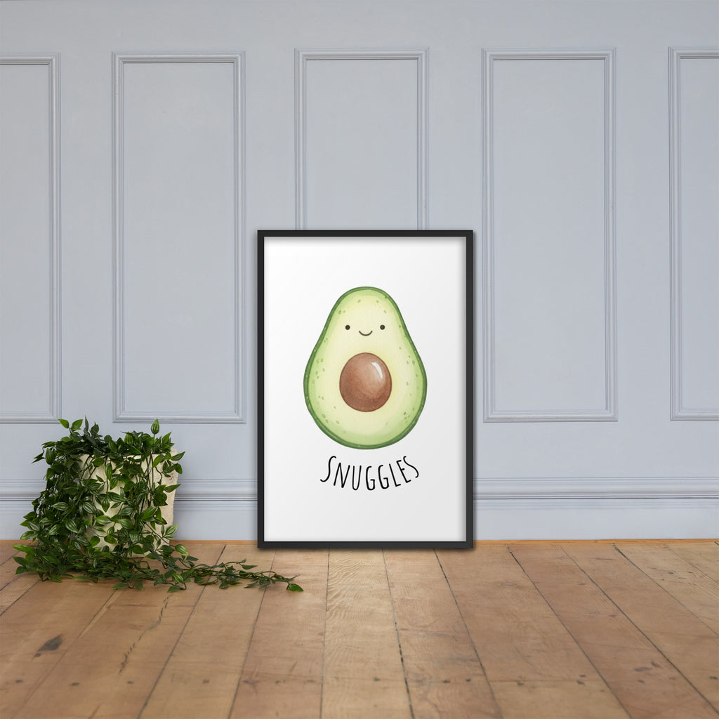 Avocado Nursery Print – 'Snuggle' Kids room wall art (Digital Download)