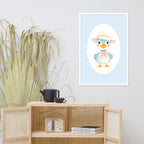 Blue striped Duck nursery art | Digital Download |Duck Nursery Decor | Toddler Room Wall Art | Playroom Decor | Baby Shower Gift | Printable Nursery Art