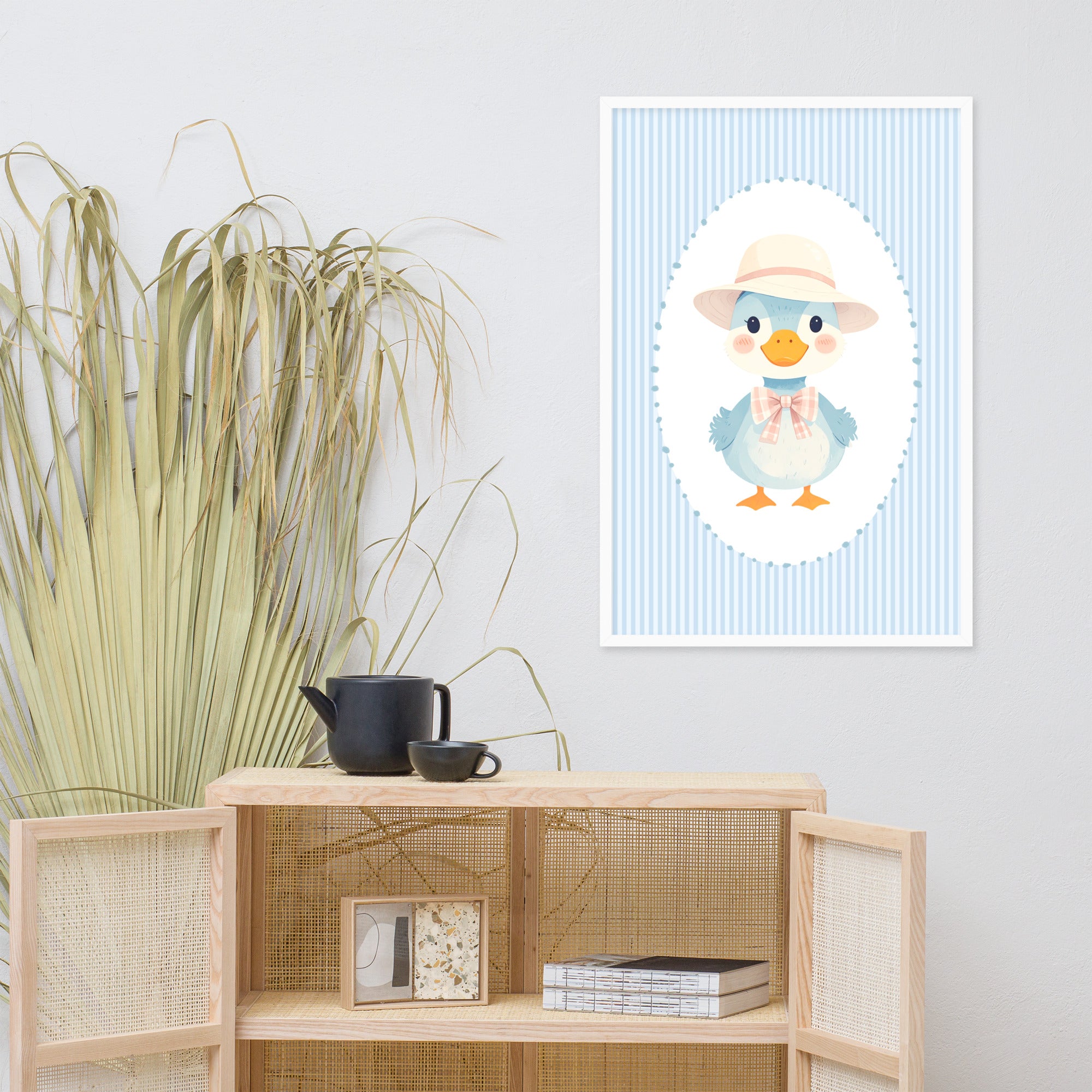 Blue striped Duck nursery art | Digital Download |Duck Nursery Decor | Toddler Room Wall Art | Playroom Decor | Baby Shower Gift | Printable Nursery Art
