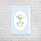 Blue striped Duck nursery art | Digital Download |Duck Nursery Decor | Toddler Room Wall Art | Playroom Decor | Baby Shower Gift | Printable Nursery Art