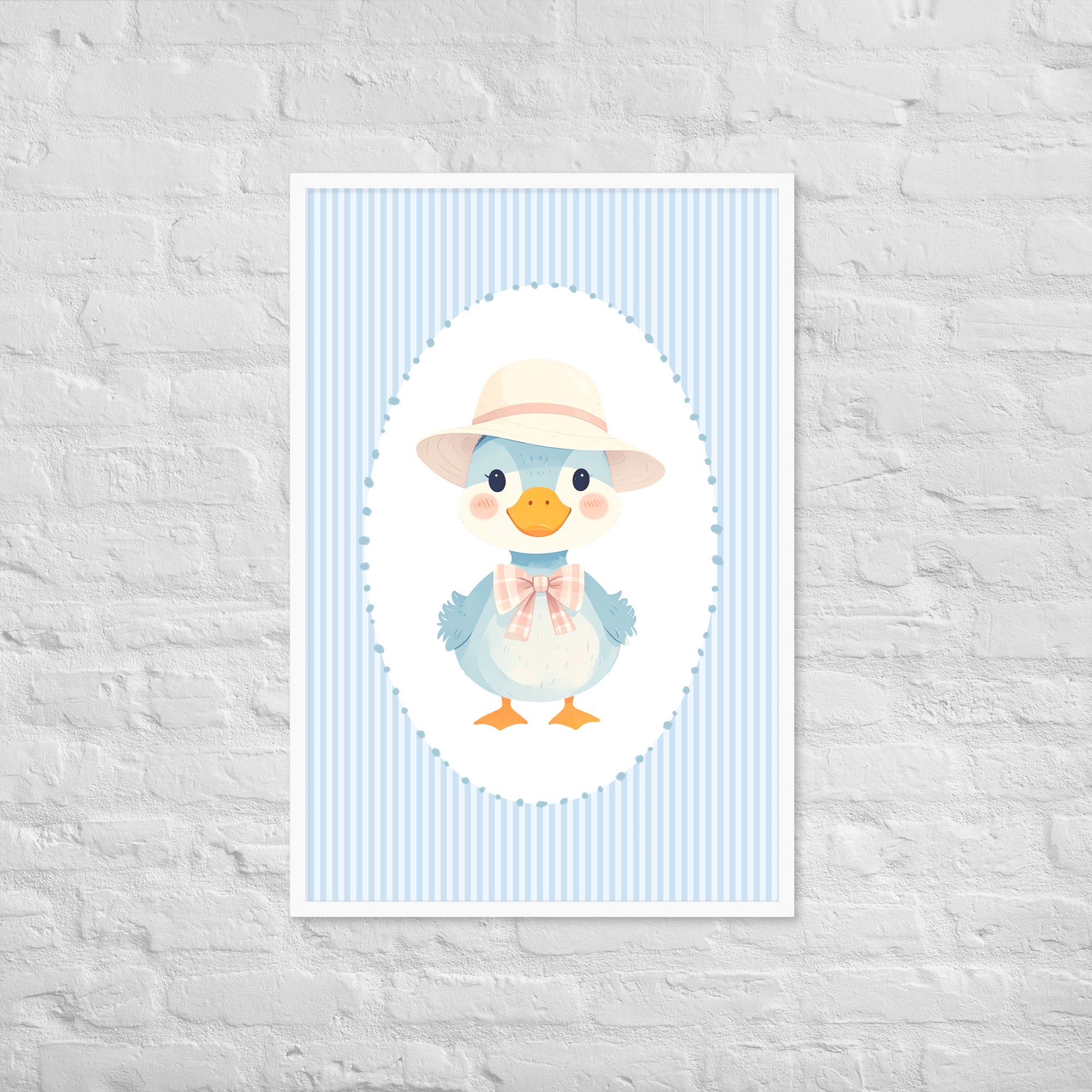 Blue striped Duck nursery art | Digital Download |Duck Nursery Decor | Toddler Room Wall Art | Playroom Decor | Baby Shower Gift | Printable Nursery Art
