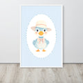 Blue striped Duck nursery art | Digital Download |Duck Nursery Decor | Toddler Room Wall Art | Playroom Decor | Baby Shower Gift | Printable Nursery Art