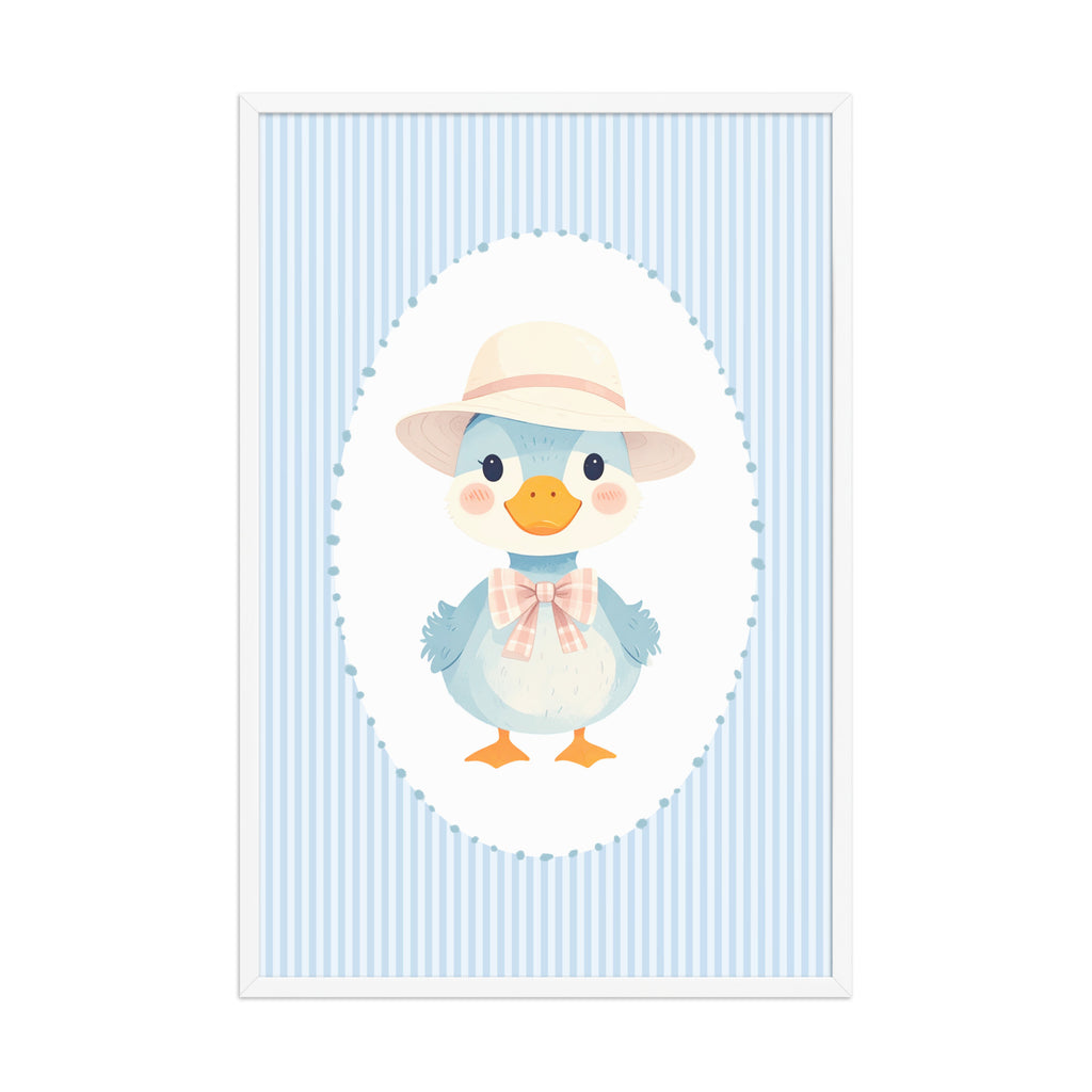 Blue striped Duck nursery art | Digital Download |Duck Nursery Decor | Toddler Room Wall Art | Playroom Decor | Baby Shower Gift | Printable Nursery Art
