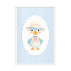 Blue striped Duck nursery art | Digital Download |Duck Nursery Decor | Toddler Room Wall Art | Playroom Decor | Baby Shower Gift | Printable Nursery Art