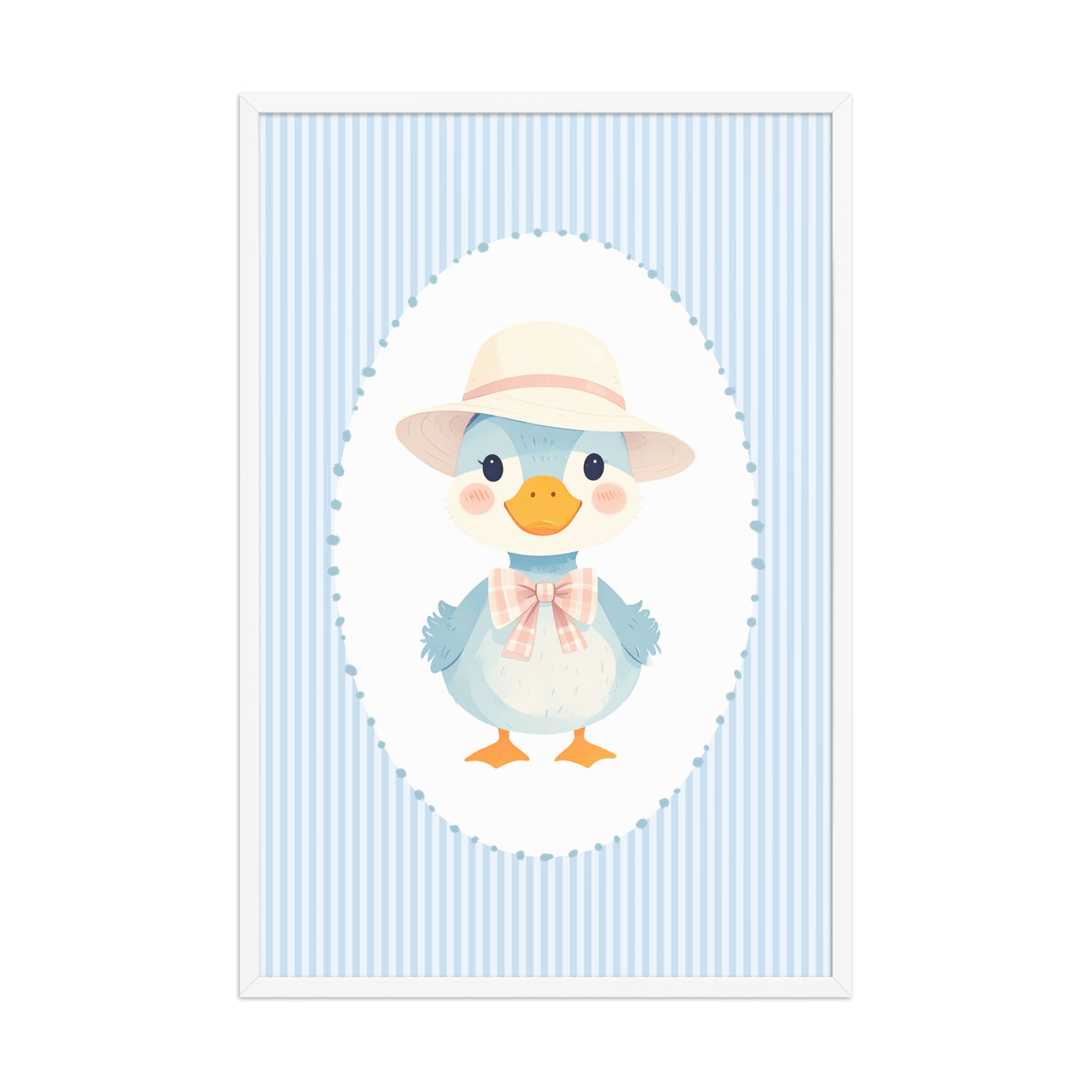Blue striped Duck nursery art | Digital Download |Duck Nursery Decor | Toddler Room Wall Art | Playroom Decor | Baby Shower Gift | Printable Nursery Art