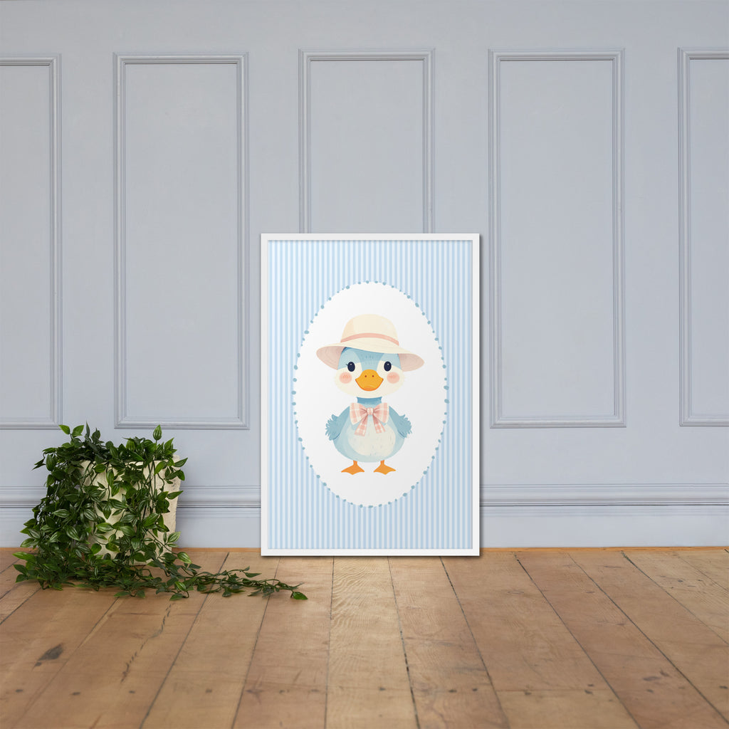 Blue striped Duck nursery art | Digital Download |Duck Nursery Decor | Toddler Room Wall Art | Playroom Decor | Baby Shower Gift | Printable Nursery Art