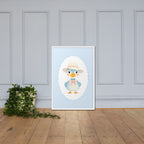 Blue striped Duck nursery art | Digital Download |Duck Nursery Decor | Toddler Room Wall Art | Playroom Decor | Baby Shower Gift | Printable Nursery Art