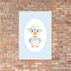 Blue striped Duck nursery art | Digital Download |Duck Nursery Decor | Toddler Room Wall Art | Playroom Decor | Baby Shower Gift | Printable Nursery Art