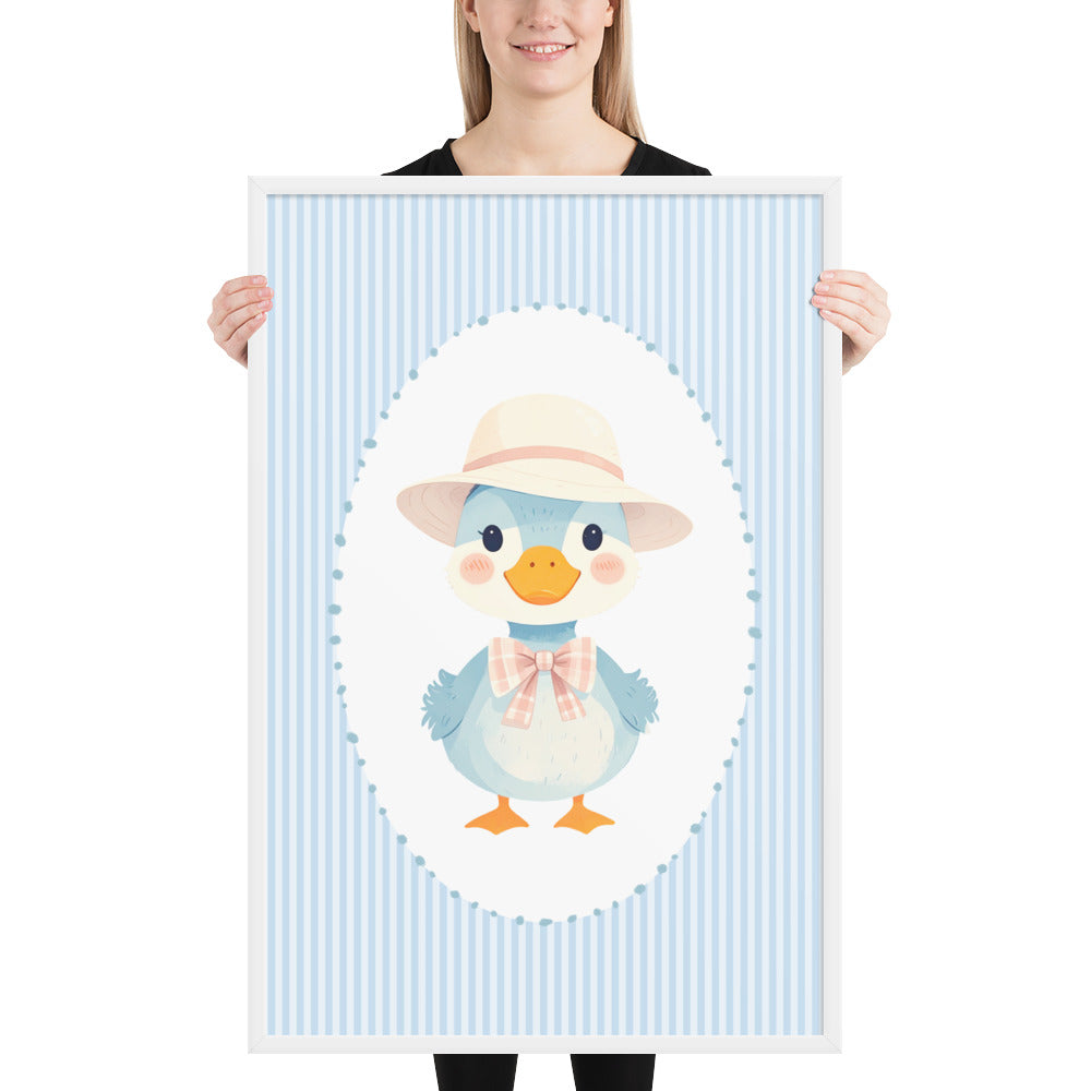 Blue striped Duck nursery art | Digital Download |Duck Nursery Decor | Toddler Room Wall Art | Playroom Decor | Baby Shower Gift | Printable Nursery Art